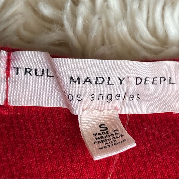 Truly Madly Deeply  By Urban outfittersCropped Top Red Dragon Size 5 - Picture 4 of 7